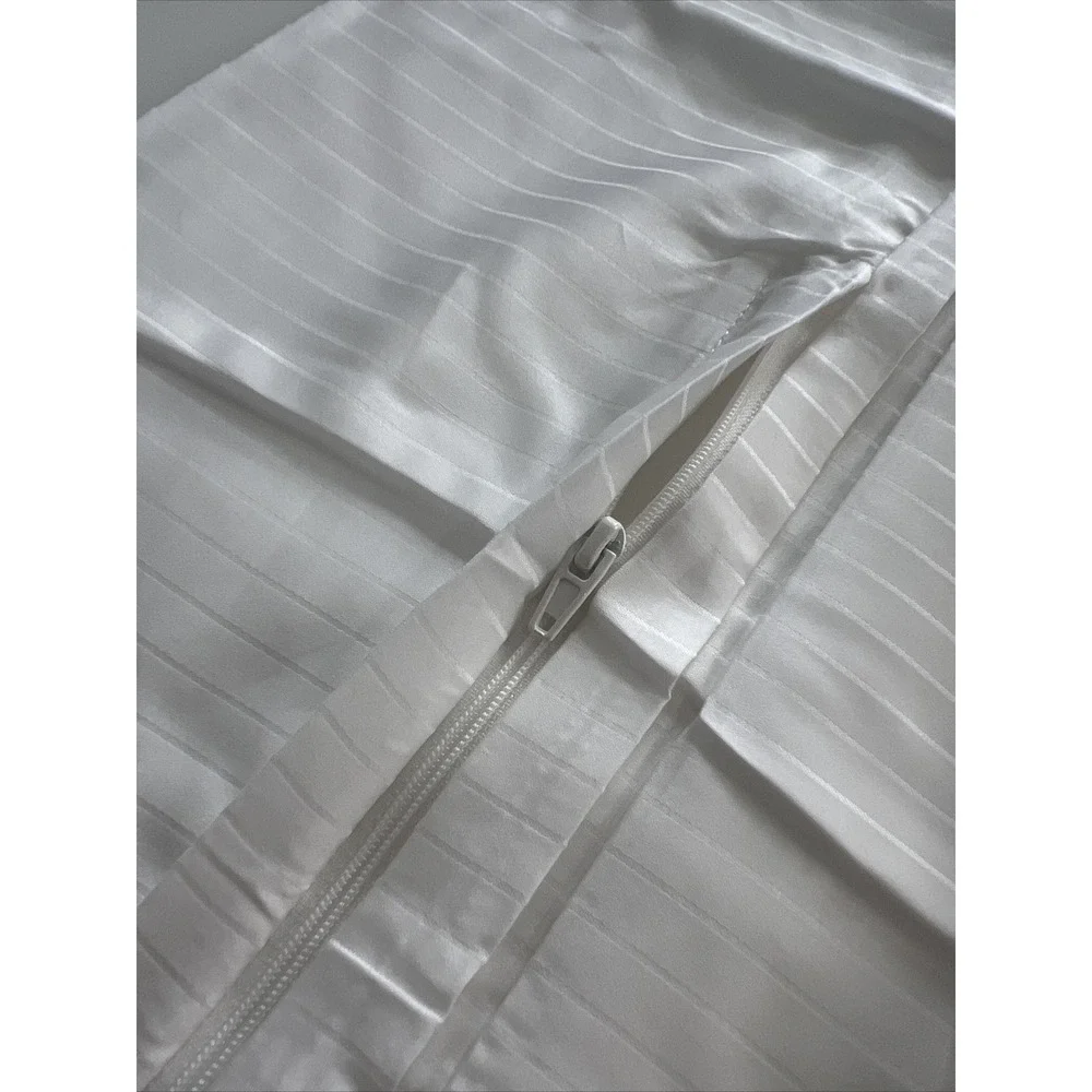New Ikea Hastskrappa Twin Duvet cover and pillowcase, white 600 Thread count